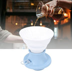 Pour Over Ceramic Coffee Dripper Heat Proof Compact Immersion Dripper for Manual Brew Maker, Easy to Operate for Home and Office Use, Ceramic Coffee Maker (Blue) - Image 3