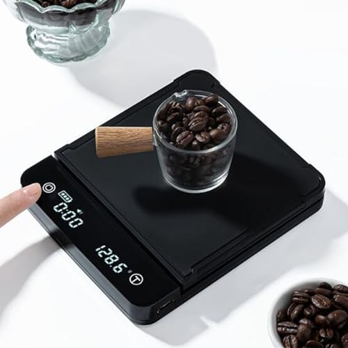 Digital Coffee Scale with Timer 3kg / 0.1g High Accuracy Rechargeable Kitchen Scale Touch Screen 3 Units g oz ml for Brewing Cooking Baking - Image 2