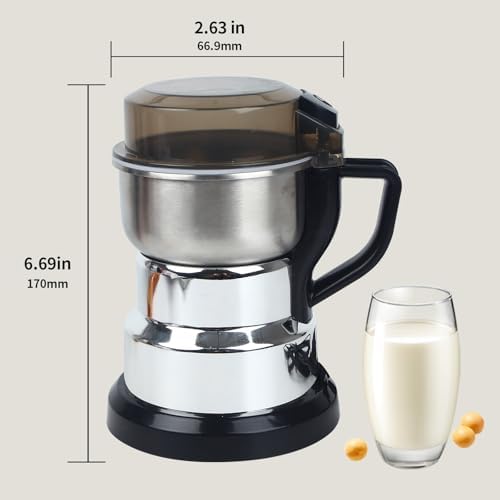 Electric Coffee Grinders，150-300w Silver Spice Grinder, One-Button Operation to Grinder Coffee Beans, Spices, Dry Herbs, Nuts, etc.1 Plastic Brush and 1 Plastic Spoon Included - Image 6