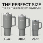 YOGI 30oz Tumbler with Straw - Slate - Image 6