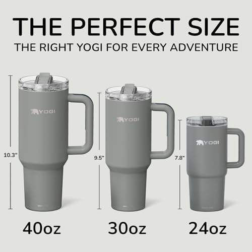 YOGI 30oz Tumbler with Straw - Slate - Image 6