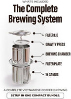 Birdee Bundle Vietnamese Coffee Dripper Foldable- 12oz with Mug, Stainless Steel, Medium Drip Filter, Durable, Dishwasher Safe, Home Use, Travel, Camping, Gift Sets - Image 3