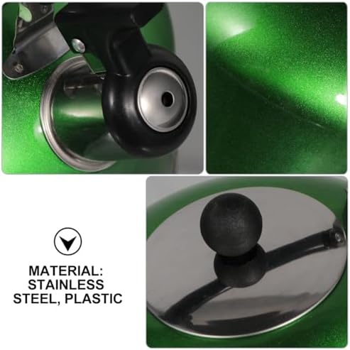 Cabilock Stainless Steel Whistling Tea Kettle Stovetop Tea Kettle for Gas and Induction Cookers Ergonomic Handle Large Capacity Boiling for and Hot Water - Image 4