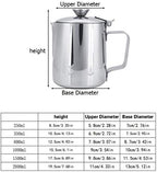 Coffee Milk Frother Cup, Stainless Steel Espresso Coffee Steaming Pitchers with Lid Milk Frothing Pitcher Coffee Machine Accessories Barista Tools for Latte Coffee Art (2000ml) - Image 5