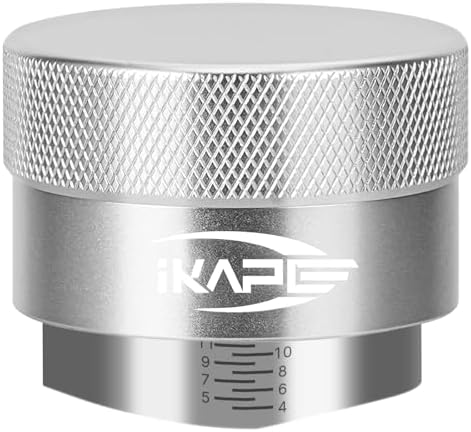 IKAPE Coffee Products, 53MM Coffee Distributor, Gravity Adaptive Espresso Distributor Fits All 54MM Espresso Portafilter, Compatible with 54MM Breville Bottomless Portafilter (Silver) by IKAPE