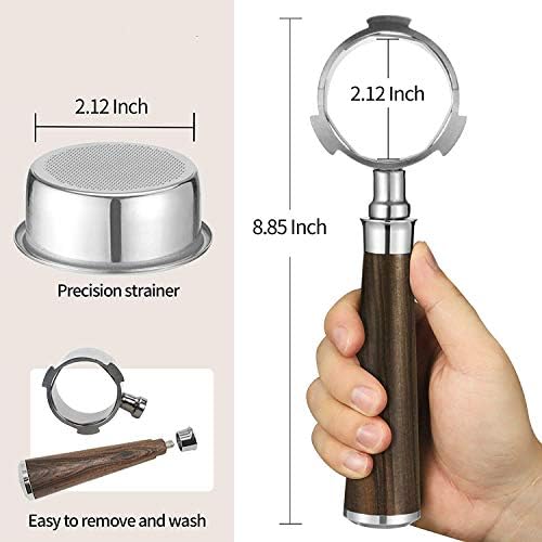 54mm Naked Bottomless Portafilter 3 ears Fits Compatible with Breville 878 (870), 875, 840, 810, and 8 series other and Barista Series models ，Espresso Machines with 1 Cup Filter Basket Included - Image 2