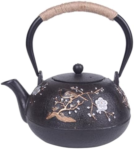 TOYANDONA Cast Iron Teapot Japanese Style Tetsubin Iron Tea Kettle Household Desktop Tea Pot for Office and Tearoom Use by TOYANDONA