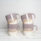 Bosmarlin Ceramic Coffee Mug Set of 4, 17 Oz, Coffee Cups with Big Handle, Microwave Safe, Unique Reactive Glaze - Image 6