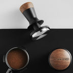 MHW-3BOMBER 54mm Espresso Tamper, Double Spring Loaded Tamper, Self Leveling without Tilting, 53mm Coffee Tamper with Wood Cover, 53.35mm Ripple Base, T7127 - Image 6