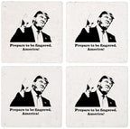CafePress Trump Finger Tumbled Stone - Set of 4 Coasters Set of 4 by CafePress