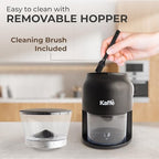 Kaffe Electric Burr Coffee Grinder (5.5oz) - Conical Burr - 25 Adjustable Coarseness Levels - Matte Black - Cleaning Brush Included - Image 7