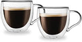 Godinger Double Wall Espresso Coffee Glass Mug- Set of 2 by Godinger