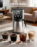 SHARDOR Single Serve & Carafe Coffee Maker, Dual Brew for K Cup Pods & Ground Coffee, Hot & Iced Drip Coffee Machine, 6-24oz Sizes, 95oz Removable Water Reservoir, 24H Programmable, Thermal Carafe - Image 5