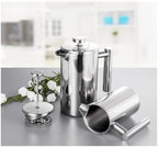 Double Walled Stainless Steel French Press Coffee Pot - Image 4