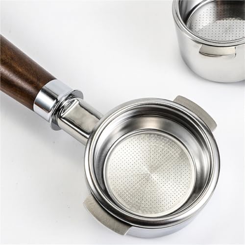 58mm Bottomless Coffee Portafilter For E61 Grouphead Espresso Machines Two-Ear Coffee Handle With Filter Basket Barista Tools filter basket(E61 Black Rosewood-A) - Image 4
