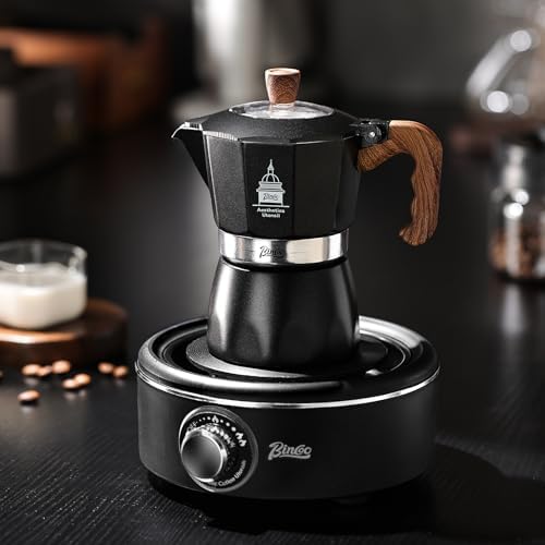 Bincoo Stovetop Espresso Maker 2 Cups - Classic Aluminum Italian Coffee Maker,2Cups Moka Pot for Italian and Cuban Café Brewing, Double Valve Extraction - Image 2