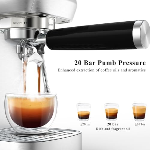 MAttinata 1662L Espresso Machine 20 Bar, Espresso Maker with Steam Wand - Image 2
