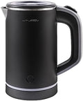 Small Kettle Electric, 0.8L Double Wall Portable Travel Kettle with 304 Stainless Steel, 600W Mini Hot Water Boiler with Auto Shut-off, Fast Boil, BPA-Free by WTJMOV
