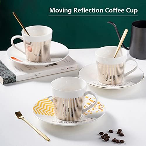 Coffee Mug Cup,Reflection Mug, Mirror Cups and Saucers, Anamorphic Cup and Saucer, Optical Illusion Cup and Saucer, for Cappuccino, Milks, Espresso, Tea, Coffee(Size:Horse) - Image 3