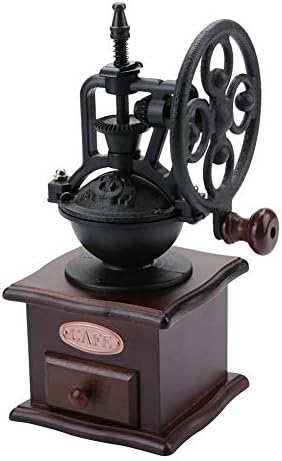 Manual Coffee Bean Grinder with Ceramic Burr, Hand Mill, Retro Ferris Wheel Style, Adjustable Grind Thickness, Easy to Clean by TOPINCN