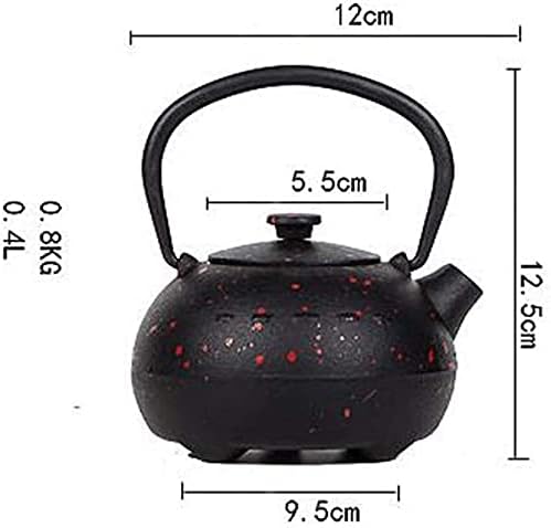 Cast Iron Tetsubin Teapot Teapot Tetsubin Tea Kettle 400ML Mini Handmade Cast Iron Kettle Carbon Furnace Cast Iron Pot Uncoated Teapot Tea Accessories Tea Pot (B 400ml) - Image 2