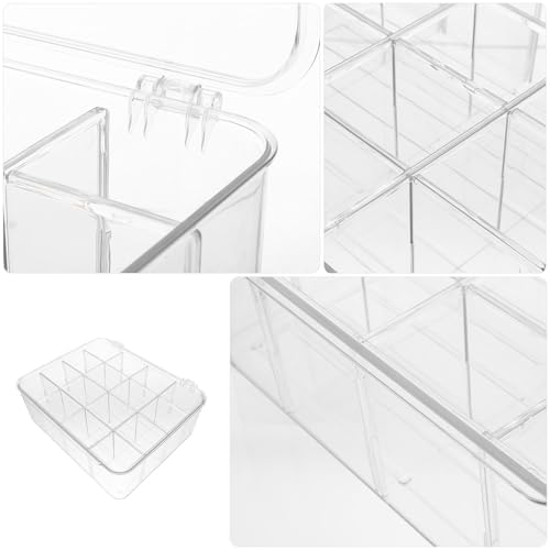 Plastic Tea Bag Holder with 16 Compartments and Lid Organizer - Image 3