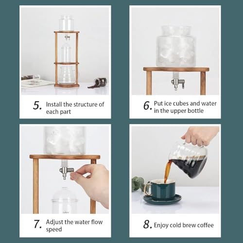 Ice Brew Coffee Maker, Drip Ice Coffee Maker, Ice Drip Cup Cold Brew Coffee Drip Maker, 600ml for Home Office Cafe - Image 7