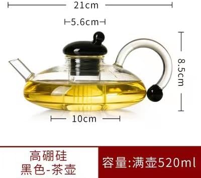 Nordic Camellia Glass Teapot High Borosilicate 520ml (Smoke Gray) - Image 2