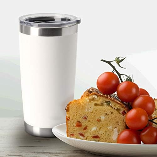 HASLE OUTFITTERS 20oz Tumblers Bulk Stainless Steel Cup with Lid Double Wall Vacuum Insulated Coffee Mug for Cold & Hot Drinks 8 Pack, White - Image 5