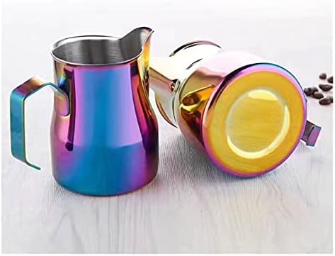 Gravy Boat 550/700ml Stainless Steel Milk Frothing Jug Espresso Coffee Pitcher Barista Craft Coffee Latte Milk Frother Pitcher Milk Jug Sauce Jug (Size : 550ML, Color : Rose gold optional) - Image 3