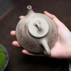 Tea Kettle White Mud Stone Scoop Teapot Hand-carved Office Tea Ceremony Teapot Ceramic Tea Infuser - Image 5