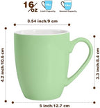Urbanstrive 16 oz Large Coffee Mugs Set of 6 Ceramic Coffee Mug White Coffee Cups Tea Cups Idea Gift for Women Men House Warming Gifts New Home Office, Mint Green 6 Pack - Image 2