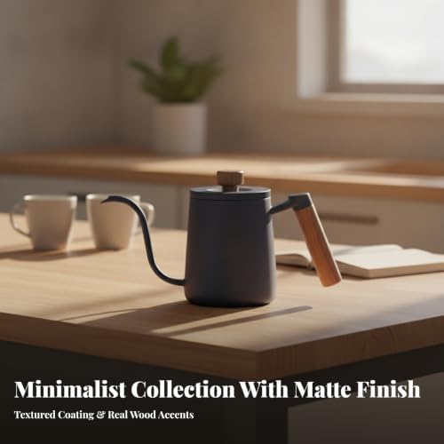 Stainless Steel Pour-over Kettle, Black, 600ML - Image 2