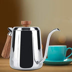 Gooseneck Kettle, Pour over Coffee Kettle Tea Pot for Stove Top Stainless Steel Wooden Handle Drip Coffee Pot Long Gooseneck Spout (600ml) - Image 3