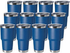 HASLE OUTFITTERS 30oz Stainless Steel Tumbler, Double Wall Vacuum Insulated Travel Mug Tumbler, Durable Insulated Coffee Mug, Gift Box Set (Dark Blue, 12) by HASLEOUTFITTERS