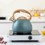 Tea Kettle Whistling Tea Kettle Stainless Steel Teakettle with Wooden Handle Stovetop Safe Water Boiling Kettle for Home Kitchen 2.8L Stove Top Whistling Tea Kettle - Image 6