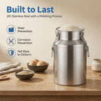 1-26 Gallon Stainless Steel Drink Dispenser Jug Milk Bucket with Faucet - Image 2