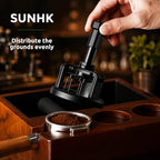 54mm WDT Tool Espresso,Press-to-Rotate Espresso Distribution Tool with Magnetic Base,Adjustable Depth Espresso Needles Distributor Tool,8 Needles Coffee Stirrer Tool for Home and Professional Baristas - Image 5