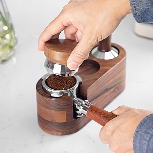 MOJAE 58.5mm Espresso Distributor, Espresso Distribution Tool, Coffee Distributor Adjustable Depth Espresso Leveler With Walnut Wood Handle, Fits for 58mm Portafilter - Image 5
