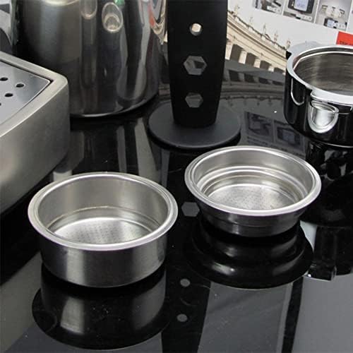 52mm Coffee Portafilter Basket, 1 Cup Double Layer Stainless Steel Pressurized Coffee Filter Basket Bottomless Portafilter Espresso Machines Accessories for EUPA 1817 1819 Gustino 1PCS - Image 5