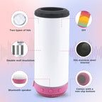 16oz 4-in-1 Can Cooler,4Pcs Sublimation Blank Music Speaker Tumbler - Image 3