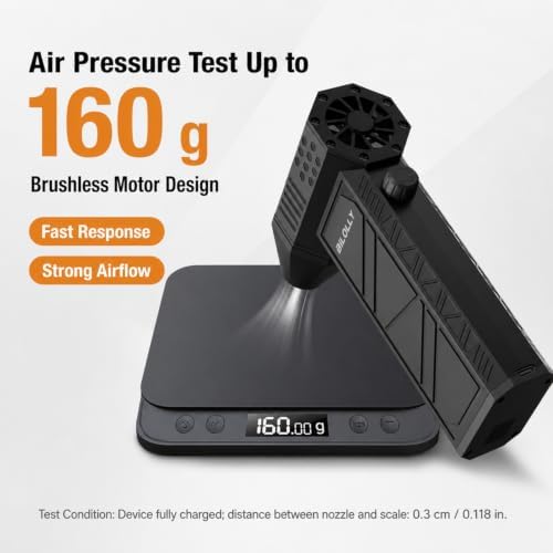 BiLOLLY Compressed Air Duster, 130,000 RPM Electric Air Duster Blower, Rechargeable Turbo Fan with Stepless Speed Control, Portable Mini Jet Blower for Computer, Keyboard, Car, Home and Outdoor - Image 4