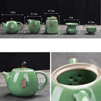 Japanese Cast Iron Tetsubin Teapot Portable Travel Ceramics Teapot Cups Handmade Chinese Kung Fu Tea Set Home Office Business Tea Accessories - Image 6
