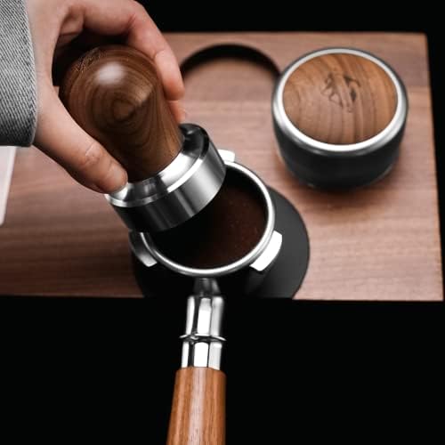 54mm Espresso Tools Set | 54mm Bottomless Portafilter with CrossCreek Walnut Handle | 54mm Tamper with Walnut Handle | Fit 54mm Breville & Sage Barista Espresso Machine - Image 4