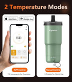 Kepwam Self-Heating Travel Mug T3,20oz Large Capacity Leak-Proof Heated Mug - Image 3