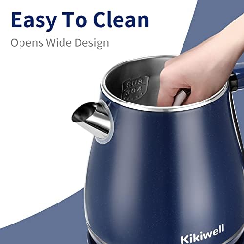 1.8L Blue Electric Kettles Stainless Steel, Double Wall - Image 4