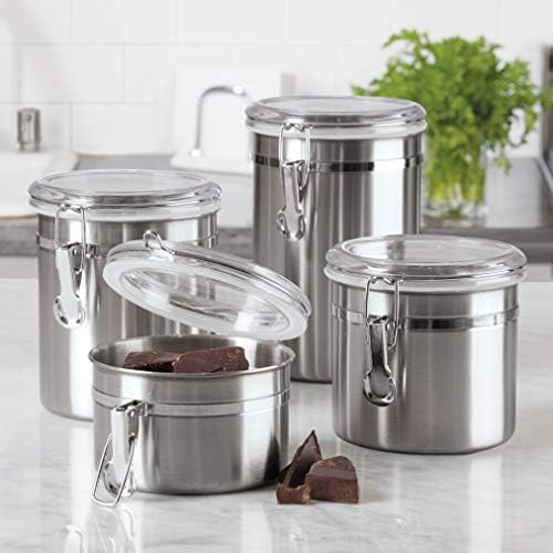 Oggi Stainless Steel Kitchen Canister 152oz + Oggi Stainless Steel 4 pc Food Storage Container Set - Ideal for Kitchen Storage - Image 6