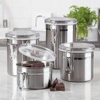 Oggi Stainless Steel Kitchen Canister 152oz + Oggi Stainless Steel 4 pc Food Storage Container Set - Ideal for Kitchen Storage - Image 6