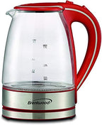Brentwood Appliances KT-1900R Tempered Glass Tea Kettles, 1.7-Liter, Red - Image 5