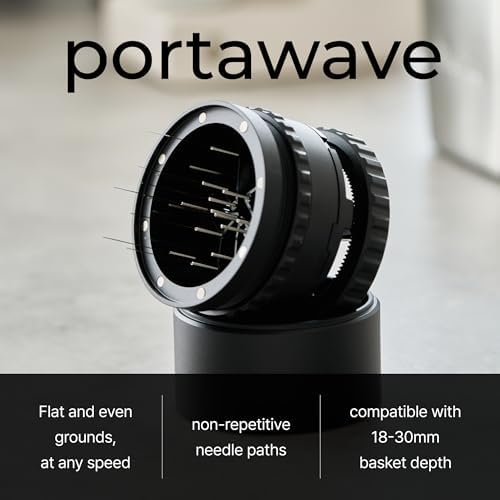 Econtto-Portawave, WDT tool, Depth adjustable(18~30mm) needle distributor, Compatible with 58mm baskets, Anodized aluminum body(black/silver), Injection molded gears, 30 needles included (Silver) - Image 2